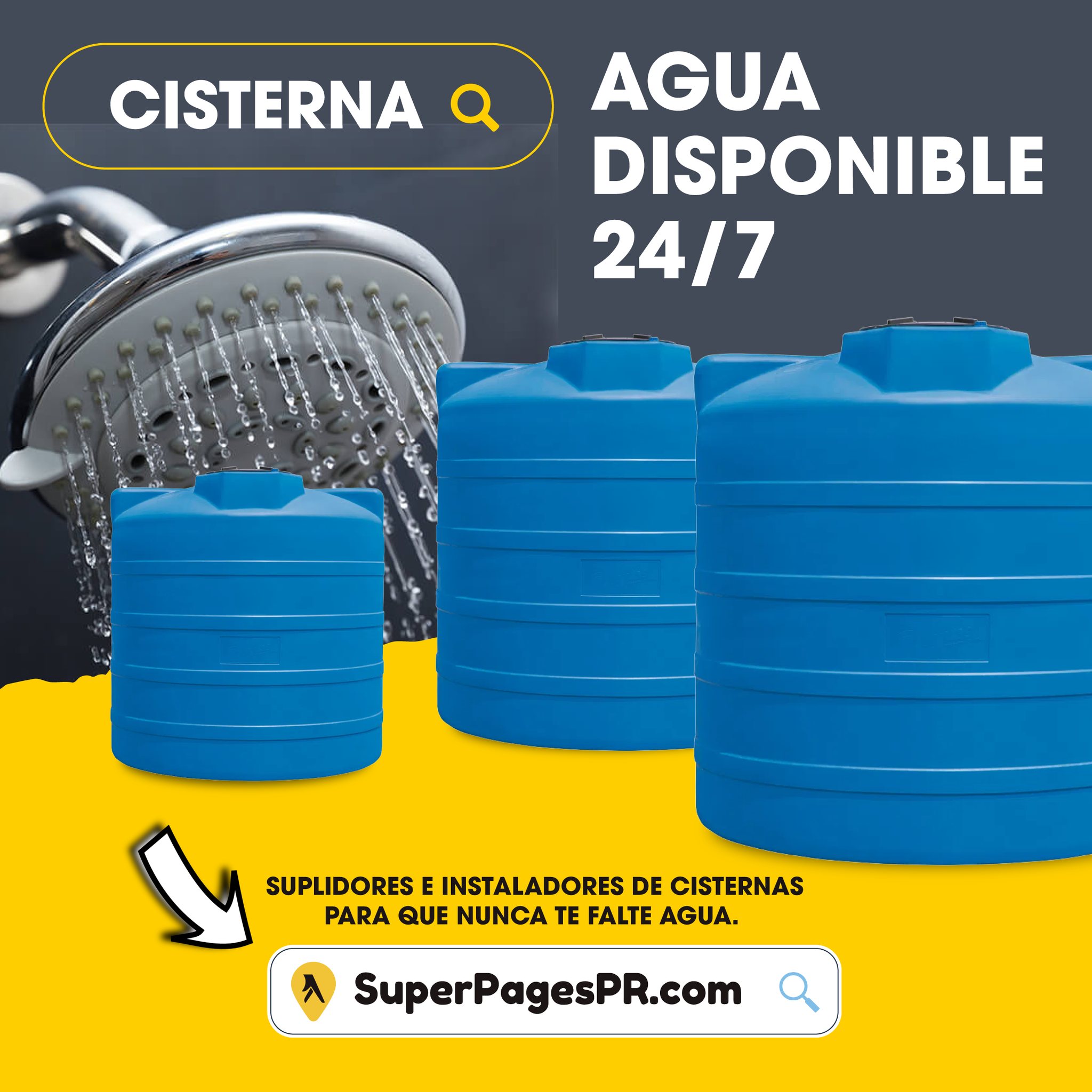 No te quedes sin agua durante una emergencia: consigue cisternas en Puerto Rico